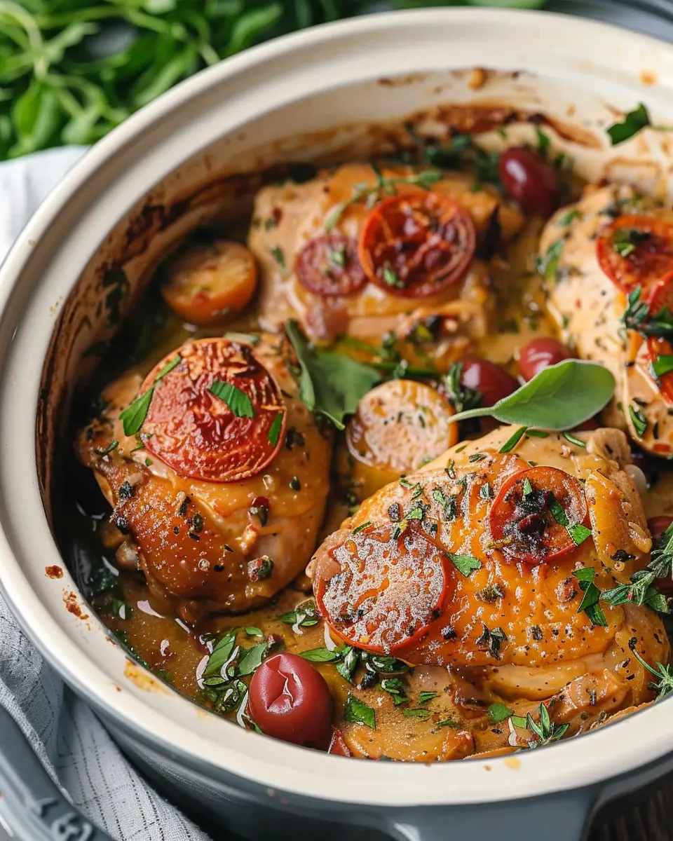 Slow Cooker Tuscan Chicken: Easy Comfort with Turkey Bacon