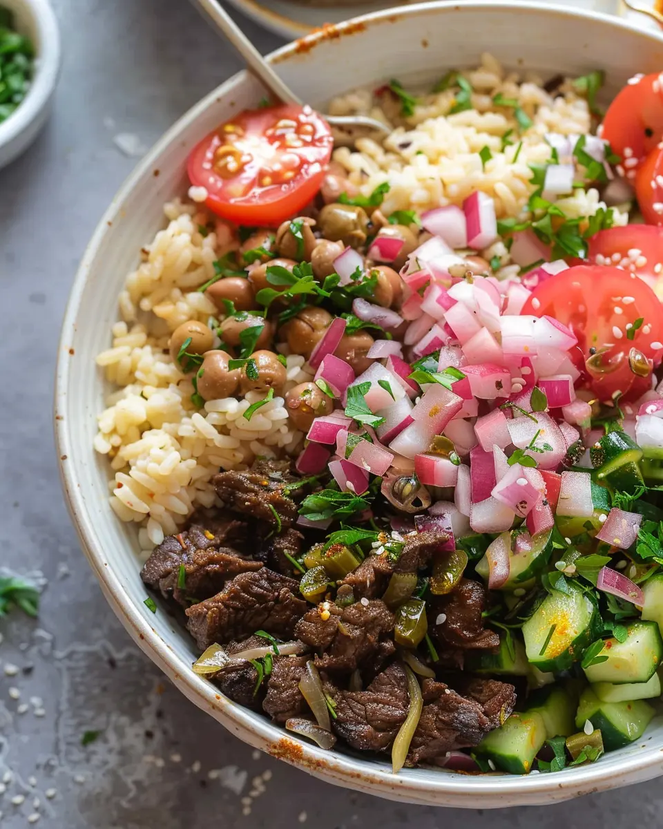 Weeknight Mediterranean Beef Bowls