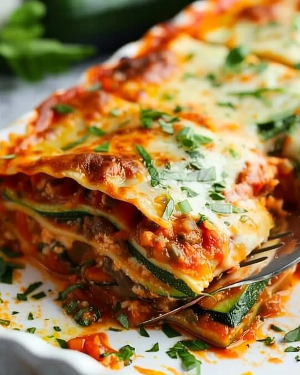 Zucchini Lasagna: Easy, Healthy Recipe with Turkey Bacon and Chicken Ham