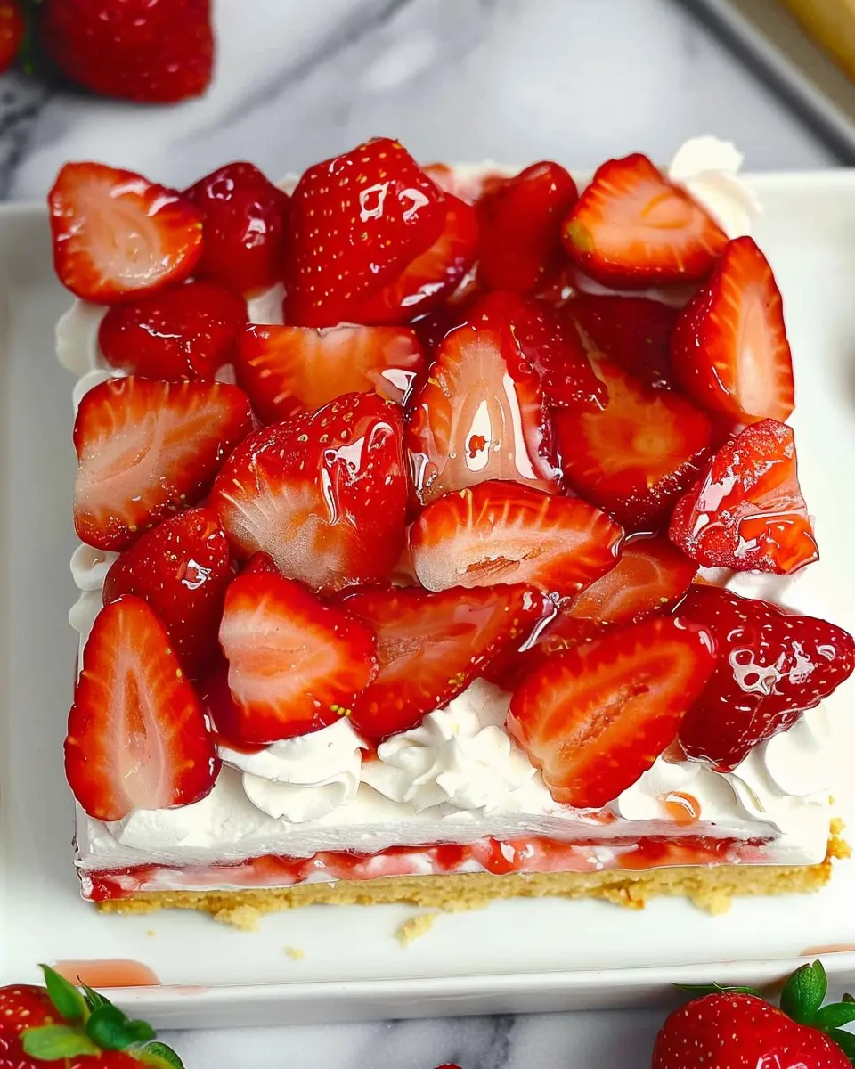 Easy Sheet Pan Strawberry Shortcake Cake