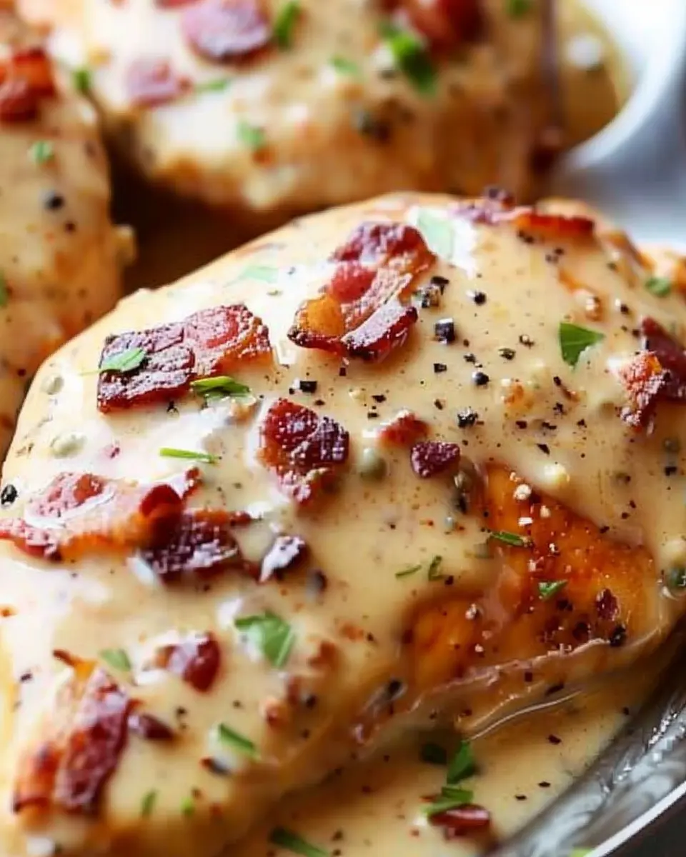 Creamy Honey Mustard Chicken with Crispy Turkey Bacon Delight