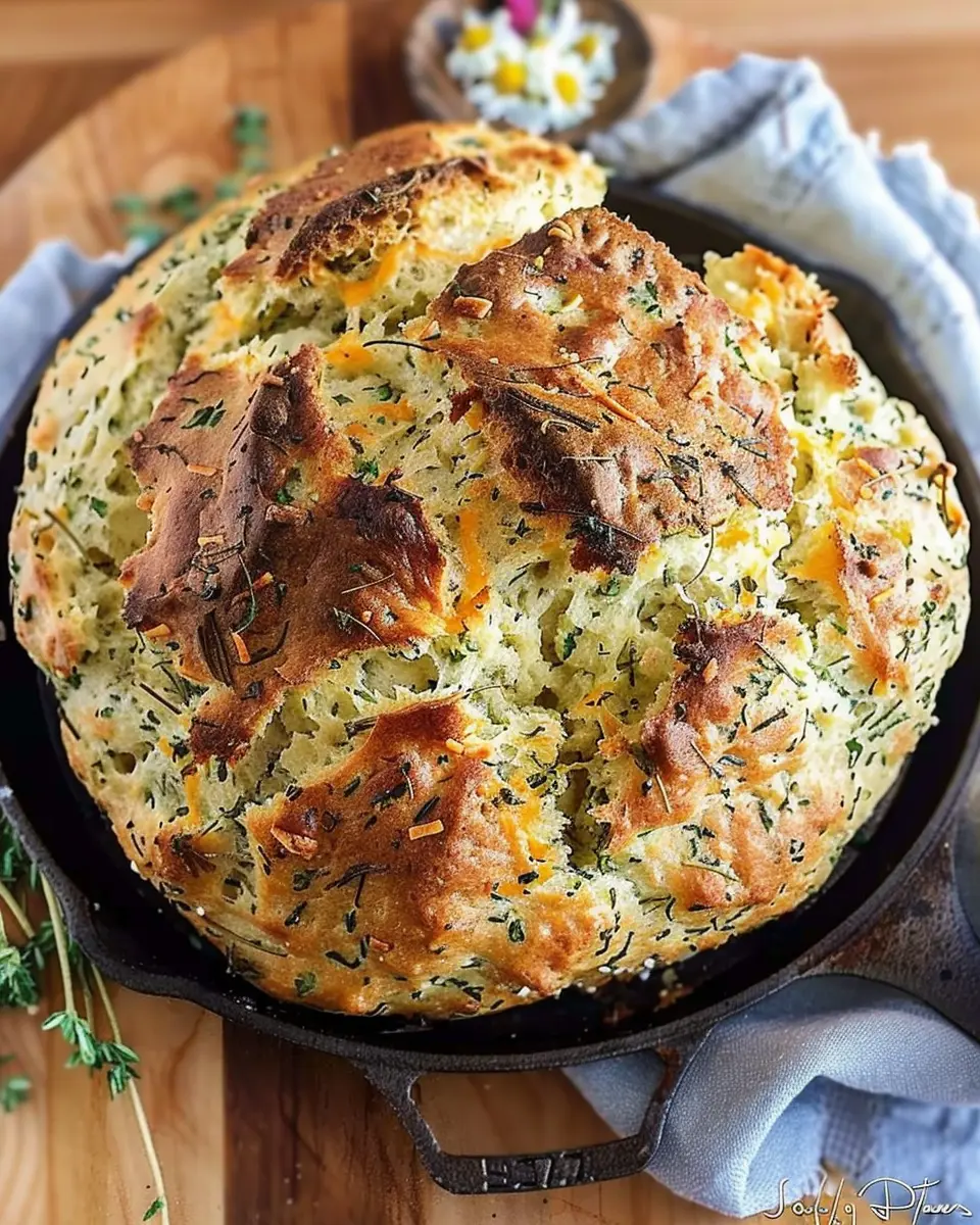 Easy Cheddar &amp; Herb Irish Soda Bread: Your New Homemade Delight