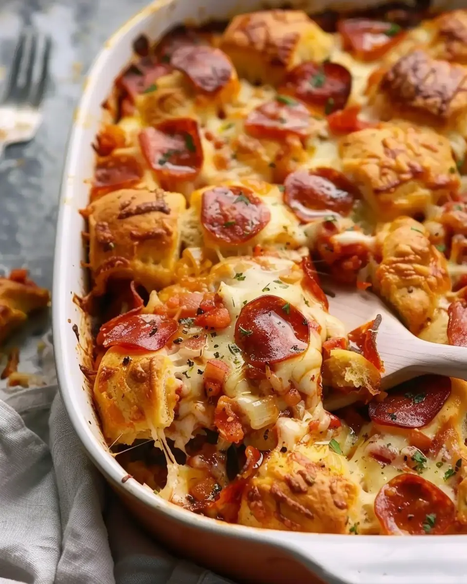 Bubble Up Biscuit Pizza Casserole