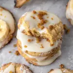 Crumbl Banana Bread Cookies with Cream Cheese Glaze