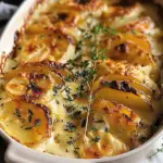 Irresistibly Creamy Cheese Herb Potato Gratin