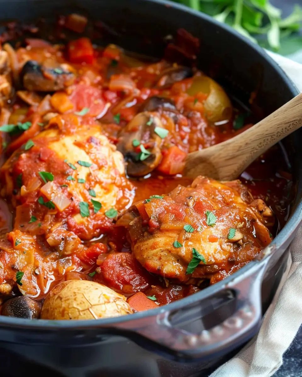 Slow Cooker Chicken Cacciatore: Easy &amp; Flavorful Family Meal