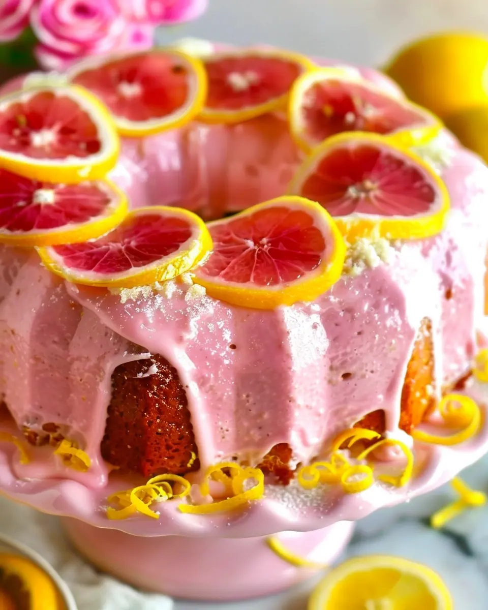 Pink Lemonade Pound Cake