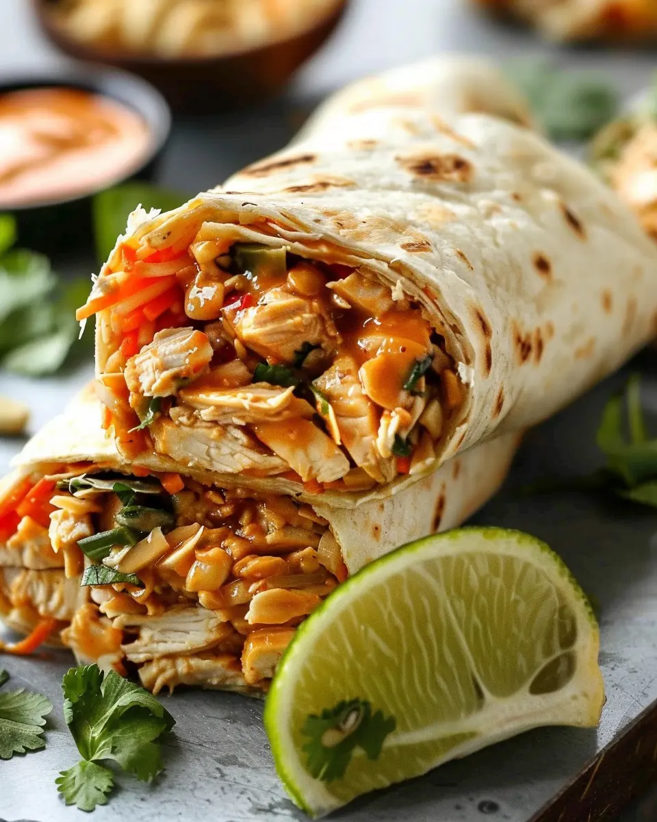 Peanut Chicken Wraps: Easy Homemade Delight for Food Lovers