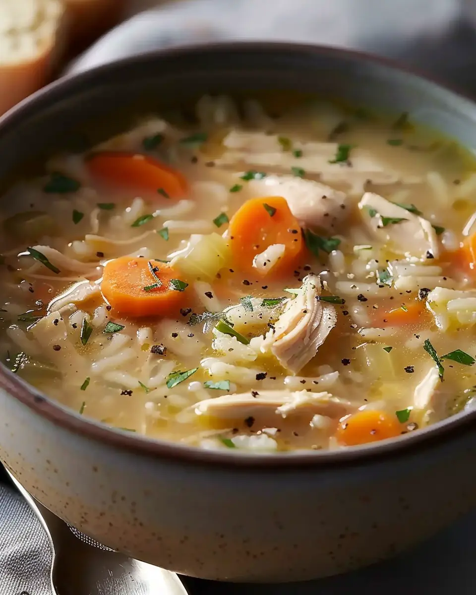 Super Easy Chicken &amp; Rice Soup