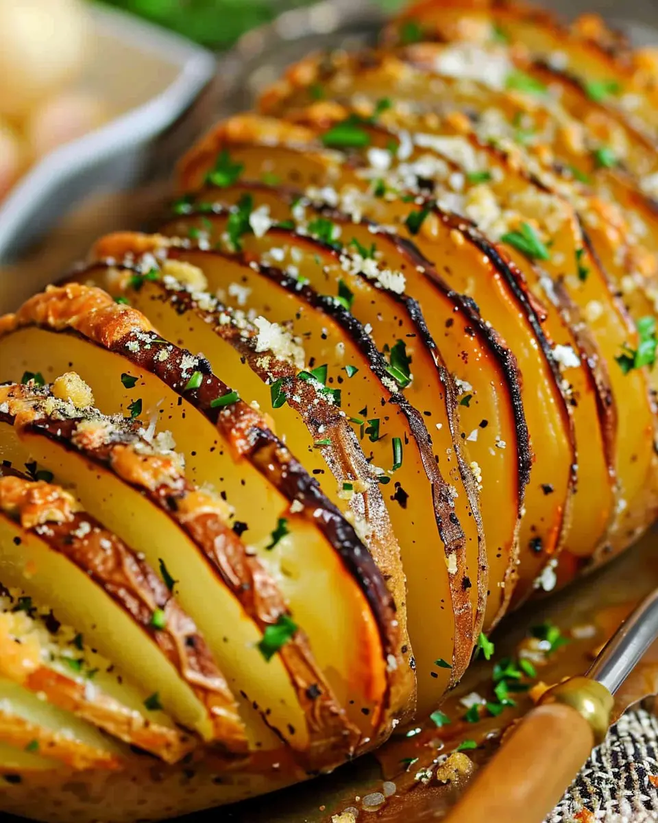 Perfect Hasselback Potato with Savory Turkey Bacon Delight