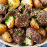 Slow Cooker Garlic Butter Steak Bites and Potatoes