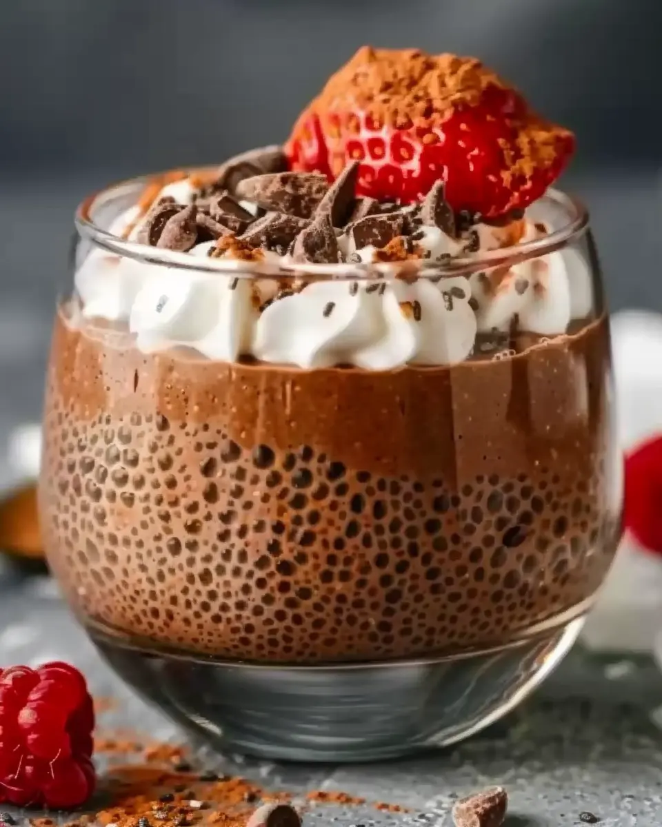 High Protein Chocolate Chia Pudding