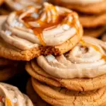 butterbeer cookies with salted butterscotch frosting