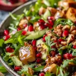 Pomegranate Christmas Salad with Honey Mustard Dressing