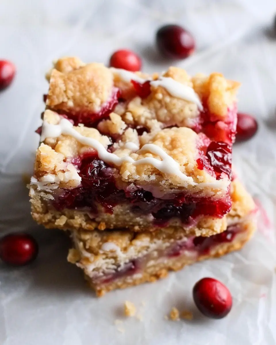 Cranberry Crumble Bars