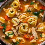 Italian Chicken Tortellini Soup