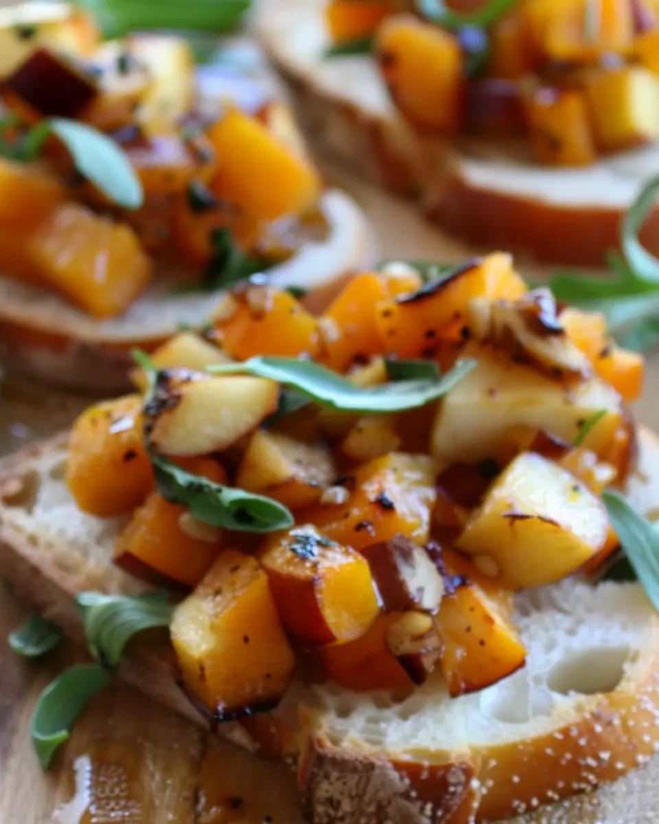 Roasted Butternut Squash and Apple Bruschetta
