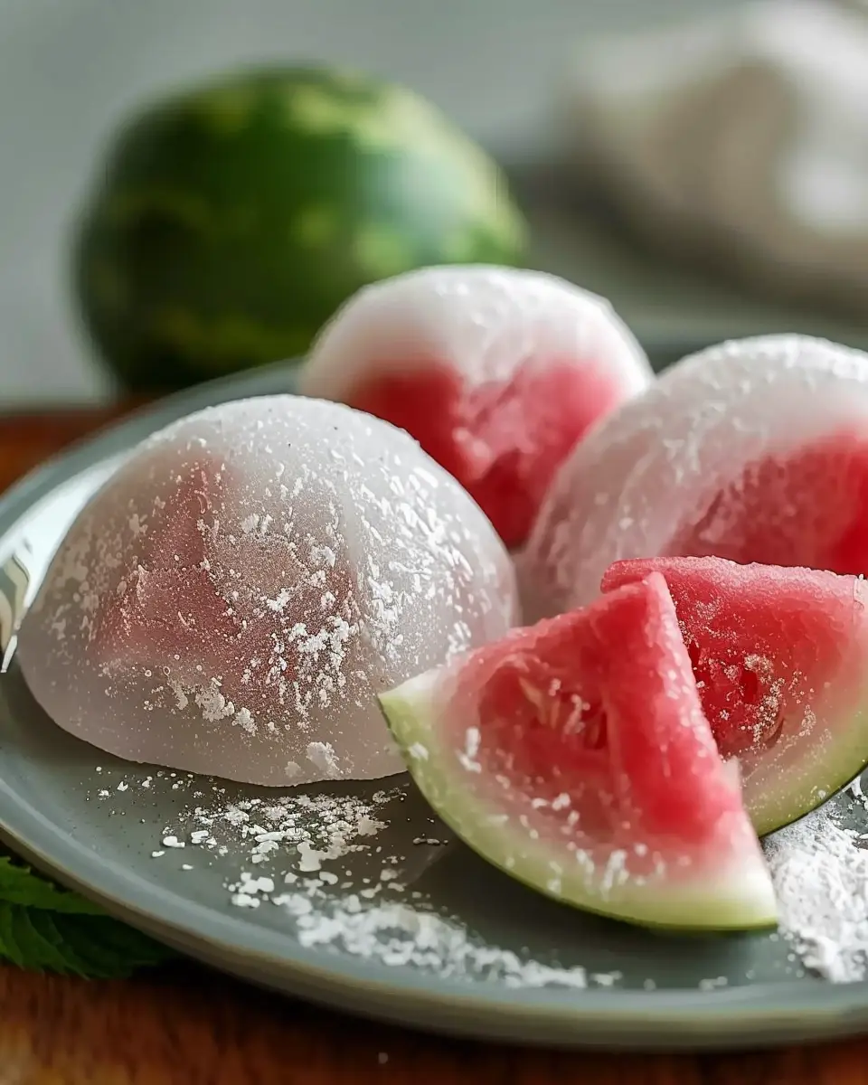Watermelon Mochi