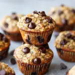 one bowl chocolate chip banana oat muffins