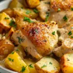 Crock Pot Garlic Parmesan Chicken and Potatoes