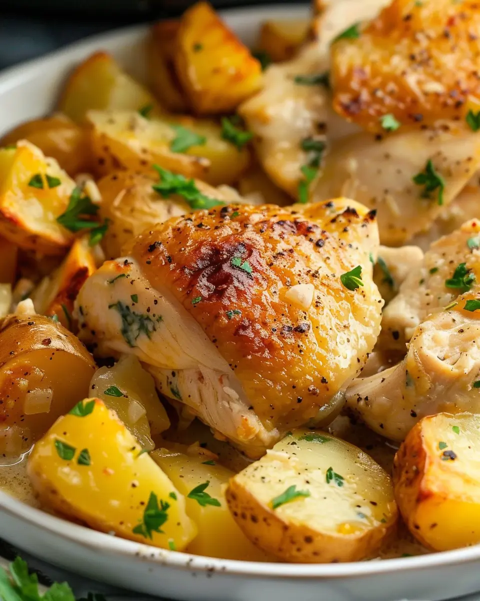 Crock Pot Garlic Parmesan Chicken and Potatoes