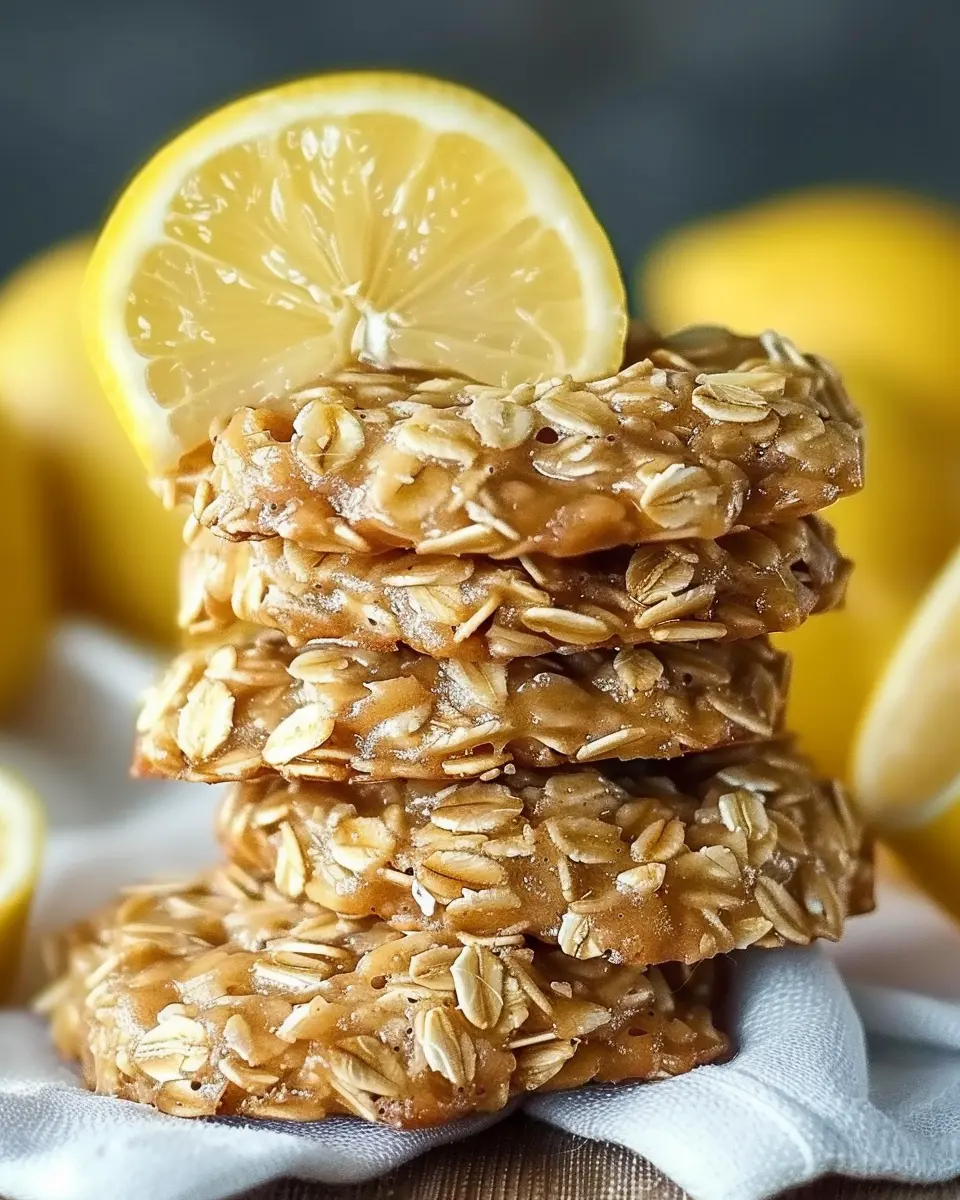 Lemon Oatmeal No-Bake Cookies