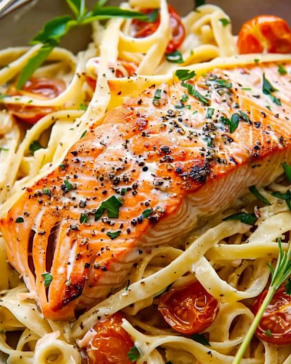 Creamy Tuscan Salmon and Pasta