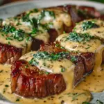 Juicy Steak with Creamy Garlic Sauce