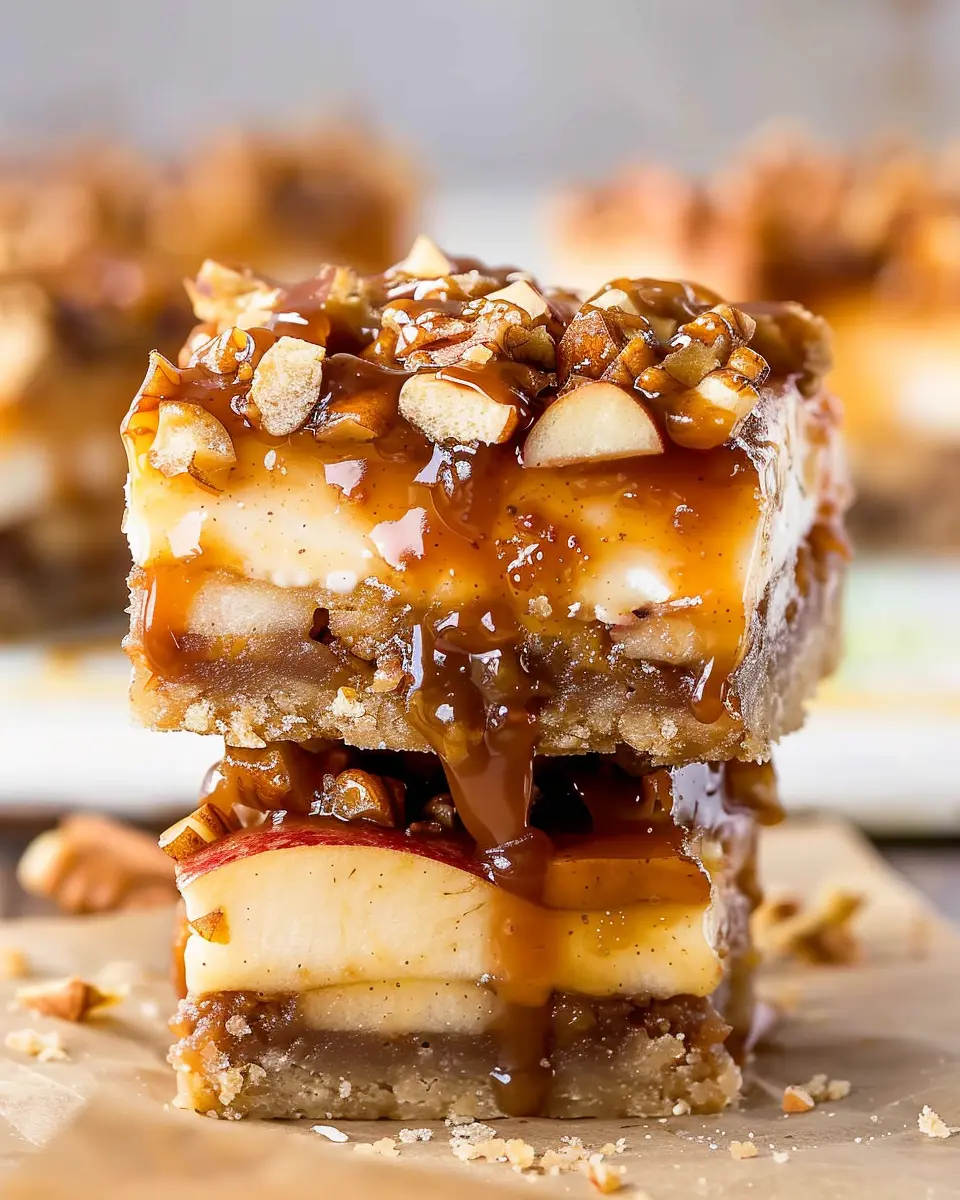 Caramel Apple Cheesecake Bars
