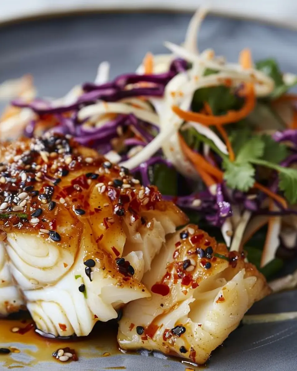 Soy and Ginger Glazed Cod: Easy Asian Slaw Delight at Home