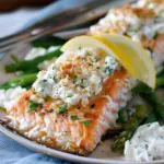 Baked Salmon with Boursin Topping