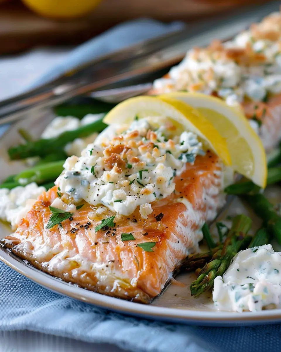 Baked Salmon with Boursin Topping: A Juicy Weeknight Treat